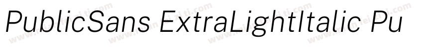 PublicSans ExtraLightItalic Public字体转换